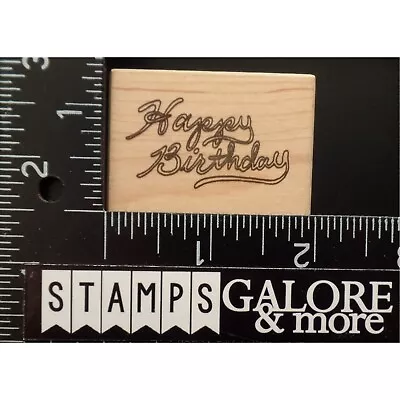 VIP Rubber Stamps HAPPY BIRTHDAY SCRIPT WISHES SAYING #T28 • $3.99