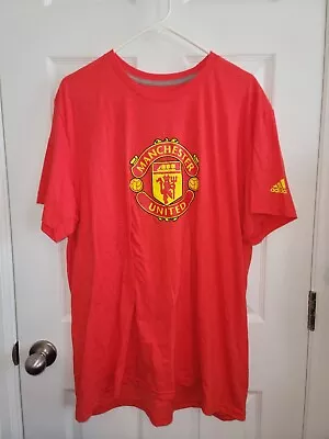 Mens 2015 Manchester United Football Soccer Jersey Adidas Red T-shirt  SZ 2XL  • $28