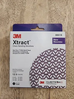 $12.95 • Buy 3M Xtract Cubitron II Net Disc 710W, 5 In, 12 Piece Multi-Pack Hook And Loop 