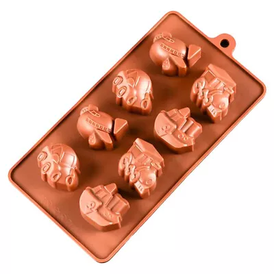 8 Cavity Car Shaped Pans DIY Chocolate Silicone Baking Molds Candy Molds • £8.99