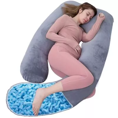 Shredded Memory Foam Body Pillow Pregnancy Pillows For Sleeping Maternity P... • $66.48