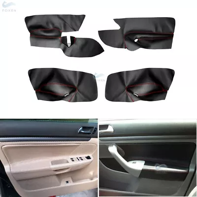 Interior Door Panels Armrest Leather Cover For VW Golf 5 Jetta MK5 2005-2010 • $29.99