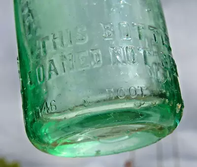 1913 ROOT GLASS Vintage Embossed SS COCA COLA BOTTLE - Hygeia Bottling - FLORIDA • $18.50