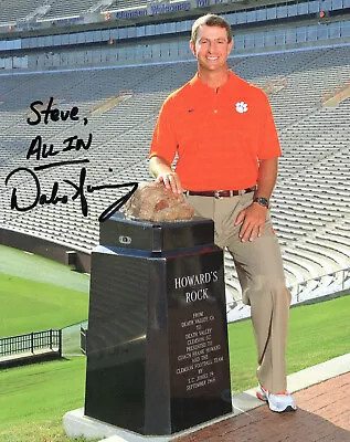 DABO SWINNEY HAND SIGNED 8x10 COLOR PHOTO+COA      CLEMSON FOOTBALL     TO STEVE • $49.99