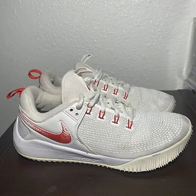 Nike Air Zoom AA0286-106 Women's Size 8.5 White Red Hyperace 2 Volleyball Shoes • $9.99