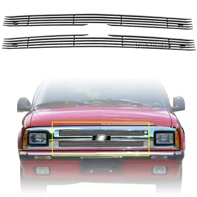 Polished Billet Grille Fits 1994-1997 Chevy S-10 Pickup Upper Grill Insert 96 95 • $49.43