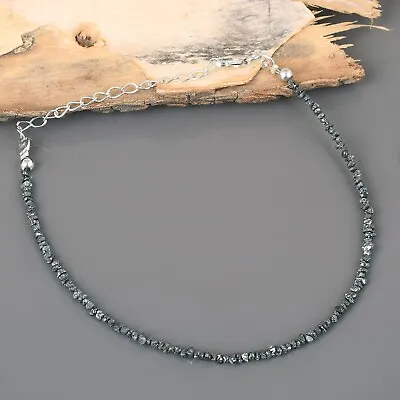 $31.11 • Buy 925 Silver Natural Raw Rough Black Diamond Loose Beads Nuggets Bracelet Jewelry 