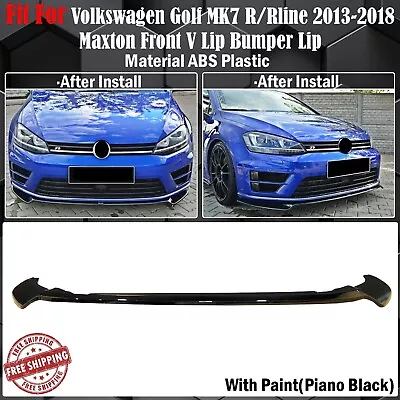 Fit For Volkswagen Golf Mk7 R/Rline 2013-2018 Maxton Look Front Bumper Lip V Lip • $258