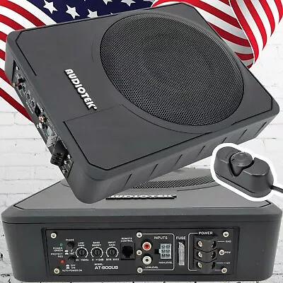 Audiotek 1000w 10  CAR UNDER SEAT POWERED SUBWOOFER SUPER SLIM ACTIVE SUB • $114.95