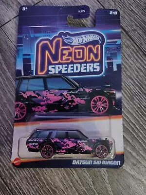 Hot Wheels Neon Speeders Datsun 510 Wagon *Boxed Shipping Combined Postage* • £7.50