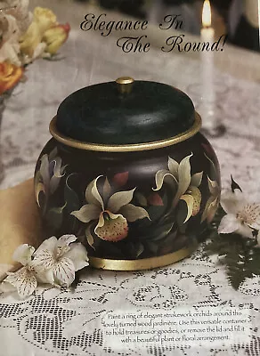 Paintworks Magazine Excerpt: Strokework Orchids Canister By Maureen McNaughton • $6