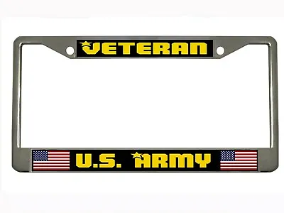 Veteran U.S. Army Military Design Car License Plate Frame Auto Tag Holder • $14.99
