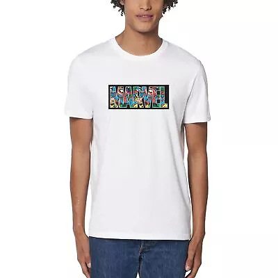 Marvel Logo Comic Infill Graphic Print Men's White T-Shirt • £18.99