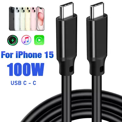 PD 100W USB C To USB C Charger Cable Type C Fast Charging Cord For IPhone 15 Pro • $29.59