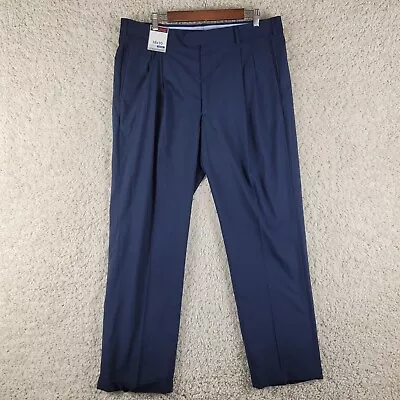 Roundtree & Yorke Ultimate Stretch Waist Comfort Pants Men's 38 X 30 Navy NEW • $18.88