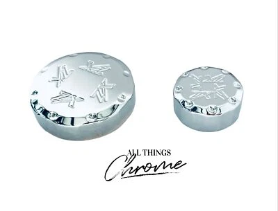 $74.99 • Buy Zx14 Chrome Zx Engraved Clutch & Brake Reservoir Cap 06-11 Kawasaki Ninja Zx14