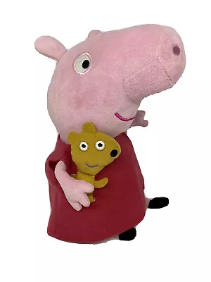 Peppa Pig Plush Toy Ty Beanie Soft Toy 22cm Approx With Her Teddy • $9.95