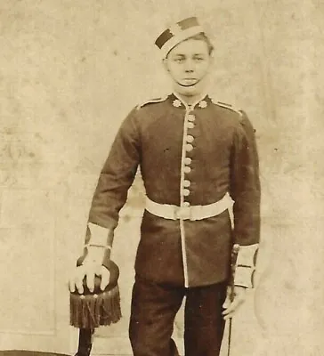 Victorian CDV Photo Handsome Soldier Coldstream Guard Military 1870s-1880s • £21.99