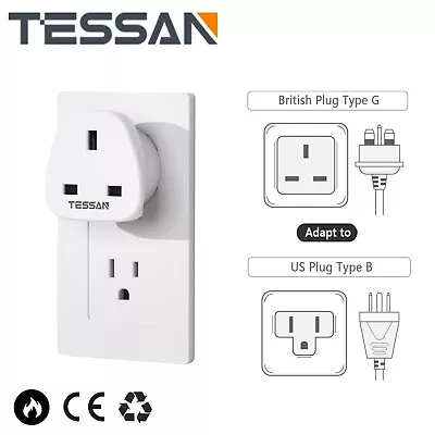 2 Packs UK To USA Plug Travel Adapter For USA Canada Thailand Mexico Colombia • £13.98