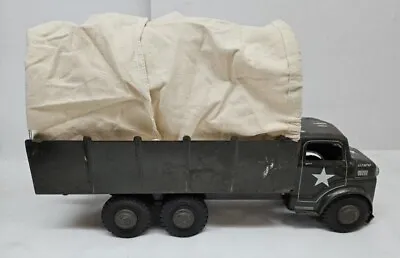Vintage 1950s Marx Lumar 18.5  US Army Carrier Transport Truck W/Original Canvas • $120