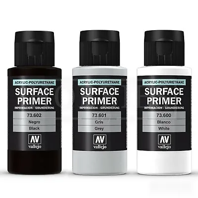 £10.76 • Buy Vallejo Surface Primer 60ml Black White Grey Acrylic Model Air Brush Spray