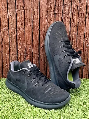Nike Free RN 2017 Triple Black Running Shoes Sneakers US 11 UK 8.5 EUR 43 28cm • $79