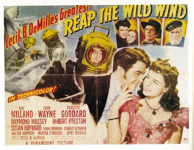 Reap The Wild Wind John Wayne Vintage Movie Poster  • $6.49