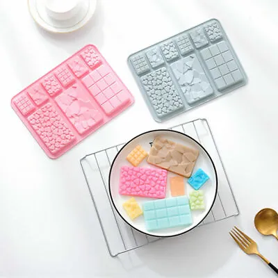 £3.25 • Buy Silicone Baking Mould Cake Jelly Cookies Soap Mold Chocolate Tray Wax Ice Cube
