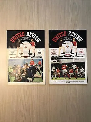 Manchester United Home Programmes X 2 From 1981/82 Season. • £1.99