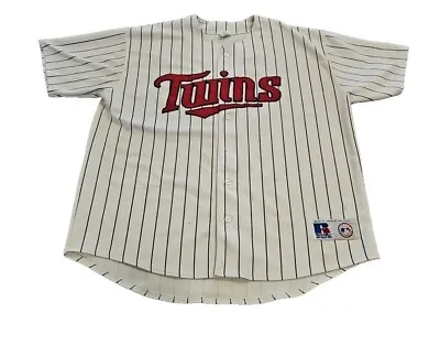 Vintage Minnesota Twins  Authentic Athletic Russell Home White Jersey XL • $27.20