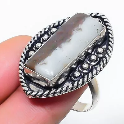 $10.99 • Buy Chrysoprase Gemstone Handmade 925 Sterling Silver Jewelry Ring Size 8.5 S306