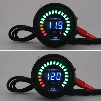 2 /52mm 20 LED Car Oil Pressure Gauge Digital+Analog 0~120Psi Universal 12V New • $35.64