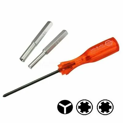 3.8mm 4.5mm And Tri-wing Security Bit Screwdriver Nintendo NES SNES N64 Game Boy • $5.99