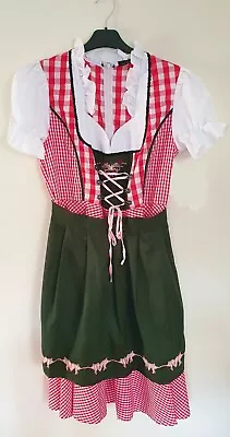 £15 • Buy Womens Red Bavarian Oktoberfest Dirndl Costume