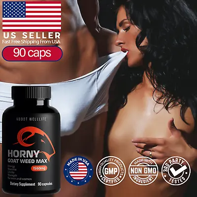 Horny Goat Weed Complex For Men - Energy Stamina 90 Caps • $18.99