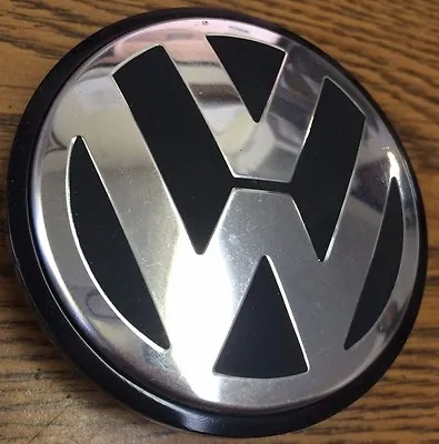 Genuine OEM Volkswagen VW Golf Passat Center Cap Black & Chrome 3B7601171  • $14.50