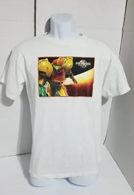 Metroid Prime Samus Aran White Medium Gildan T-Shirt Size Medium  • $45