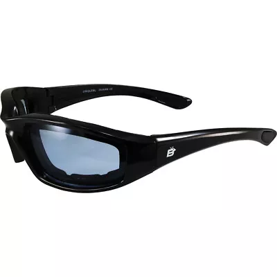 Oriole Sunglasses Motorcycle Riding Black Frame Padded Antifog Blue Lens • $12.25