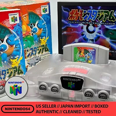 Pokemon Stadium W/ Transfer Pak CIB N64 - Authentic - Japan Import Nintendo 64 • $59.99