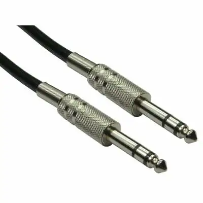 6.35mm 1/4  Jack To 1/4  Jack PA Speaker Cable / Guitar Amp Head / Cab Lead • £5.32