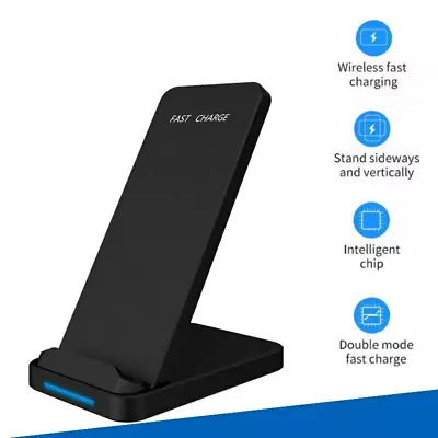 Qi Wireless Fast Charger Charging Pad Stand Dock For Samsung Galaxy IPhone Phone • $15.50