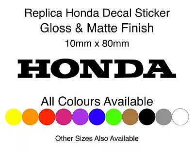 Honda Replica Fairing Panel Bellypan Decal Sticker Pair 10mm X 80mm  • £4.50