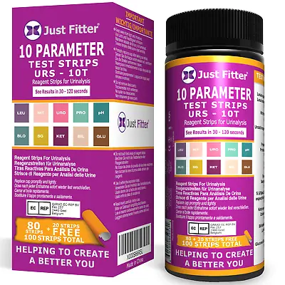 $14.97 • Buy Ketone Test Strips UTI PH Protein 100 Urine 10 Parameter Reagent Testing Strips