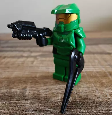 **NEW** Green LEGO Minifigure With Master Chief Halo Spartan Custom Accessories • $39.29