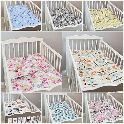 3 Pc Bedding Set For Nursery Bed For Cot 120x60CM Pillow Case Duvet Cover +sheet • £14.99