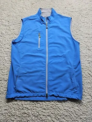 Peter Millar Golf Vest Element Wind Mens M Turquoise  Stretch Zip Up  • $42