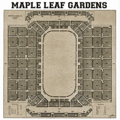 Toronto  Maple Leaf Gardens Seating Chart - 13 X13  Photo • $24.99