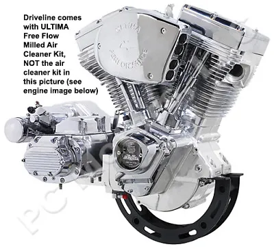 Ultima 107” Polished Finish Evo Softail Harley Driveline Engine Motor (free S&h) • $6649.99