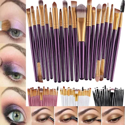 20pcs Makeup BRUSHES Kit Set Powder Foundation Eyeshadow Eyeliner Lip Brush NEW • $6.94