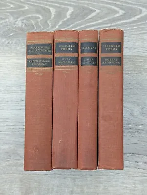 Lot Of 4 Classics Club Library Books Whitman Browning Emerson Rubaiyat • $27